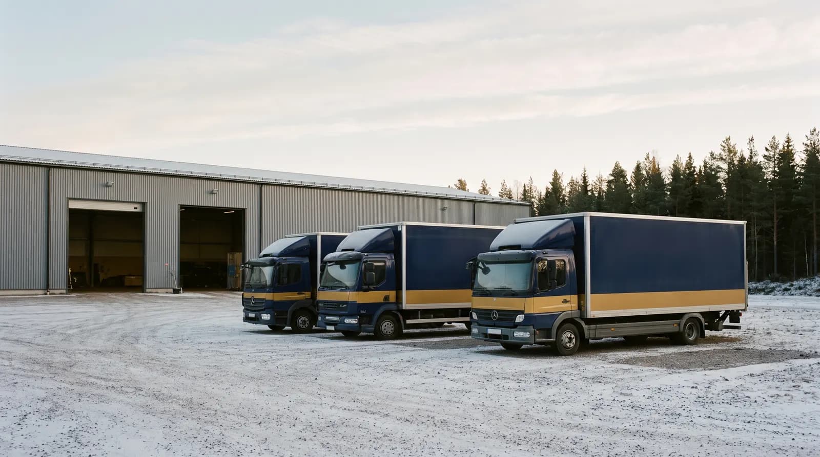 Jämtflytts bilar på depån